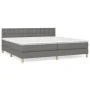 Box spring bed with dark gray fabric mattress 200x200 cm by , Beds and slatted bases - Ref: Foro24-3140962, Price: 578,74 €, ...
