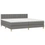 Box spring bed with dark gray fabric mattress 200x200 cm by , Beds and slatted bases - Ref: Foro24-3140962, Price: 578,74 €, ...