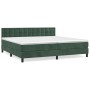 Cama box spring con colchón terciopelo verde oscuro 200x200 cm de , Camas y somieres - Ref: Foro24-3141566, Precio: 606,43 €,...