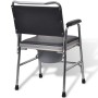 Silla con inodoro WC acero negra
