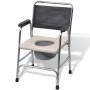 Silla con inodoro WC acero negra