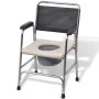 Toilet chair with black steel WC by vidaXL, Toilet and bidet seats - Ref: Foro24-110131, Price: 162,94 €, Discount: %