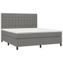 Boxspringbett mit dunkelgrauer Stoffmatratze 160x200 cm von , Betten und Lattenroste - Ref: Foro24-3142106, Preis: 616,72 €, ...