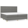 Box spring bed with dark gray fabric mattress 200x200 cm by , Beds and slatted bases - Ref: Foro24-3142682, Price: 637,16 €, ...