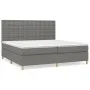 Box spring bed with dark gray fabric mattress 200x200 cm by , Beds and slatted bases - Ref: Foro24-3142682, Price: 636,76 €, ...