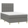 Box spring bed with dark gray fabric mattress 120x200 cm by , Beds and slatted bases - Ref: Foro24-3142642, Price: 397,11 €, ...