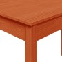 Mesa de comedor madera maciza de pino marrón cera 110x55x75 cm