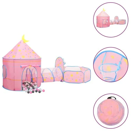 Children's play tent with 250 balls pink 301x120x128 cm by , Play tents and tunnels - Ref: Foro24-3107738, Price: 99,57 €, Di...