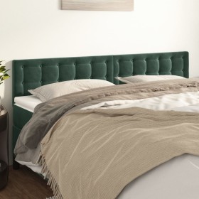 Kopfteile 2 Einheiten aus dunkelgrünem Samt 90x5x78/88 cm von , Kopf- und Fußteile - Ref: Foro24-346513, Preis: 61,50 €, Raba...