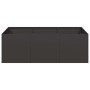 Jardinera de acero laminado en frío negro 120x80x40 cm