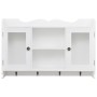 Wall cabinet display shelf glass MDF white books/DVD by vidaXL, Shelves and shelves - Ref: Foro24-242435, Price: 96,33 €, Dis...