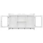 Wall cabinet display shelf glass MDF white books/DVD by vidaXL, Shelves and shelves - Ref: Foro24-242435, Price: 116,01 €, Di...