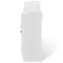 Wall cabinet display shelf glass MDF white books/DVD by vidaXL, Shelves and shelves - Ref: Foro24-242435, Price: 96,33 €, Dis...