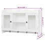 Wall cabinet display shelf glass MDF white books/DVD by vidaXL, Shelves and shelves - Ref: Foro24-242435, Price: 96,33 €, Dis...