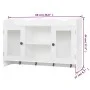 Wall cabinet display shelf glass MDF white books/DVD by vidaXL, Shelves and shelves - Ref: Foro24-242435, Price: 116,01 €, Di...