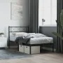 Bed frame with black metal headboard 75x190 cm by , Beds and slatted bases - Ref: Foro24-372267, Price: 64,19 €, Discount: %