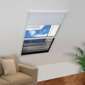 Mosquitera plisada para ventanas contra el sol aluminio 60x80cm