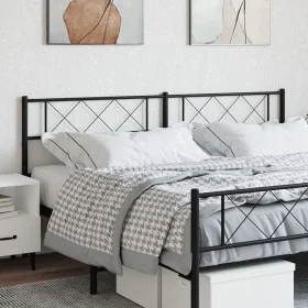 Kopfteil aus schwarzem Metall, 200 cm von , Kopf- und Fußteile - Ref: Foro24-372315, Preis: 32,15 €, Rabatt: %
