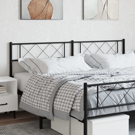 Kopfteil aus schwarzem Metall, 200 cm von , Kopf- und Fußteile - Ref: Foro24-372315, Preis: 32,61 €, Rabatt: %