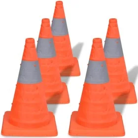Deployable traffic cones 42cm (5 units) by vidaXL, Warning and protection signs - Ref: Foro24-141819, Price: 48,09 €, Discoun...