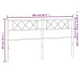 Kopfteil aus schwarzem Metall, 200 cm von , Kopf- und Fußteile - Ref: Foro24-372315, Preis: 32,15 €, Rabatt: %