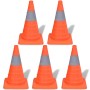 Deployable traffic cones 42cm (5 units) by vidaXL, Warning and protection signs - Ref: Foro24-141819, Price: 44,69 €, Discoun...