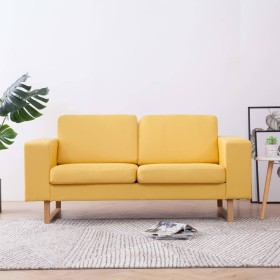 2-Sitzer-Sofa aus gelbem Stoff von , Sofas - Ref: Foro24-281391, Preis: 340,28 €, Rabatt: %