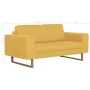 2 seater yellow fabric sofa by , Sofas - Ref: Foro24-281391, Price: 339,05 €, Discount: %
