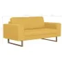 2 seater yellow fabric sofa by , Sofas - Ref: Foro24-281391, Price: 335,39 €, Discount: %