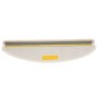 Tapetes para escaleras 15 uds 65x21x4 cm Blanco Semicircular