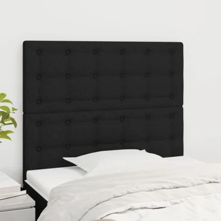 Kopfteile 2 Einheiten aus schwarzem Stoff 100x5x78/88 cm von , Kopf- und Fußteile - Ref: Foro24-3116758, Preis: 74,45 €, Raba...