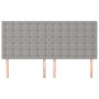 Kopfteile 4 Einheiten aus hellgrauem Stoff 80x5x78/88 cm von , Kopf- und Fußteile - Ref: Foro24-3116772, Preis: 122,44 €, Rab...