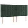 Cabeceros 4 unidades de terciopelo verde oscuro 90x5x78/88 cm de , Cabeceros y pies de cama - Ref: Foro24-3116829, Precio: 11...