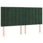 Kopfteile 4 Einheiten aus dunkelgrünem Samt 90x5x78/88 cm von , Kopf- und Fußteile - Ref: Foro24-3116829, Preis: 113,90 €, Ra...