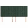 Cabeceros 4 unidades de terciopelo verde oscuro 90x5x78/88 cm de , Cabeceros y pies de cama - Ref: Foro24-3116829, Precio: 11...