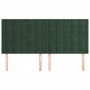 Kopfteile 4 Einheiten aus dunkelgrünem Samt 90x5x78/88 cm von , Kopf- und Fußteile - Ref: Foro24-3116829, Preis: 113,90 €, Ra...