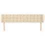 Cabecero de tela color crema 163x23x78/88 cm de , Cabeceros y pies de cama - Ref: Foro24-3117589, Precio: 83,18 €, Descuento: %