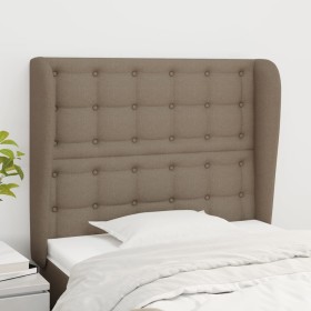 Headboard with ears in taupe gray fabric 83x23x118/128 cm by , Headboards and footboards - Ref: Foro24-3118368, Price: 81,43 ...