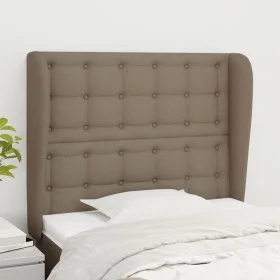Headboard with ears in taupe gray fabric 83x23x118/128 cm by , Headboards and footboards - Ref: Foro24-3118368, Price: 77,23 ...