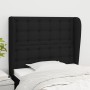 Cabecero con orejas de tela negro 103x23x118/128 cm de , Cabeceros y pies de cama - Ref: Foro24-3118382, Precio: 87,88 €, Des...