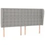 Headboard with light gray fabric ears 203x23x118/128 cm by , Headboards and footboards - Ref: Foro24-3118412, Price: 133,58 €...
