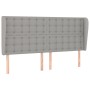 Kopfteil mit hellgrauen Stoffohren 203x23x118/128 cm von , Kopf- und Fußteile - Ref: Foro24-3118412, Preis: 135,54 €, Rabatt: %