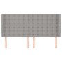 Kopfteil mit hellgrauen Stoffohren 203x23x118/128 cm von , Kopf- und Fußteile - Ref: Foro24-3118412, Preis: 135,54 €, Rabatt: %