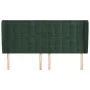 Headboard with dark green velvet ears 203x23x118/128cm by , Headboards and footboards - Ref: Foro24-3118459, Price: 155,45 €,...