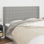 Kopfteil mit hellgrauen Stoffohren 163x16x118/128 cm von , Kopf- und Fußteile - Ref: Foro24-3120020, Preis: 134,92 €, Rabatt: %
