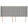 Kopfteil mit hellgrauen Stoffohren 163x16x118/128 cm von , Kopf- und Fußteile - Ref: Foro24-3120020, Preis: 134,92 €, Rabatt: %