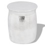 Silberner Hocker/Couchtisch aus gehämmertem Aluminium von vidaXL, Seitentische - Ref: Foro24-242324, Preis: 84,69 €, Rabatt: %