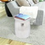 Silver Hammered Aluminum Stool/Coffee Table by vidaXL, Side tables - Ref: Foro24-242324, Price: 84,63 €, Discount: %