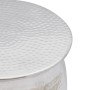 Silver Hammered Aluminum Stool/Coffee Table by vidaXL, Side tables - Ref: Foro24-242324, Price: 84,63 €, Discount: %