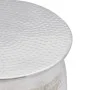 Taburete/mesita de centro de aluminio martillado plateado de vidaXL, Mesas auxiliares - Ref: Foro24-242324, Precio: 83,42 €, ...